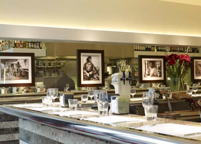 Private dining room at Barrafina Dean Street, elegant space for networking events.