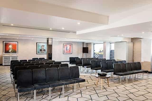 Modern meeting space in Malmaison Birmingham for presentations and workshops.
