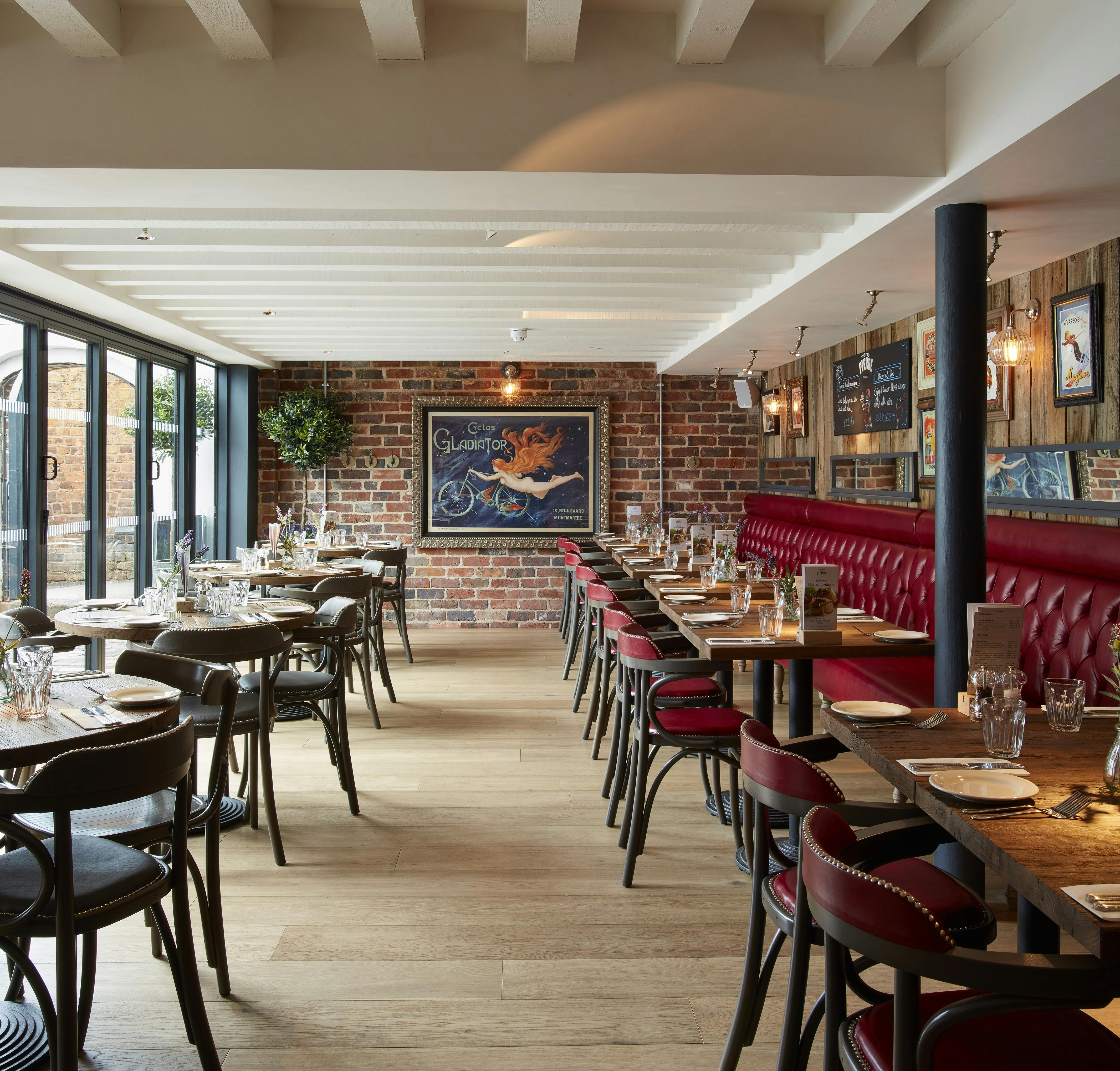 Ground Floor Dining Room at Bistrot Pierre, Birmingham - stylish venue for events and meetings.