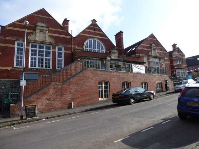 Milford Hall, historic brick venue for meetings and events in Southville Centre.