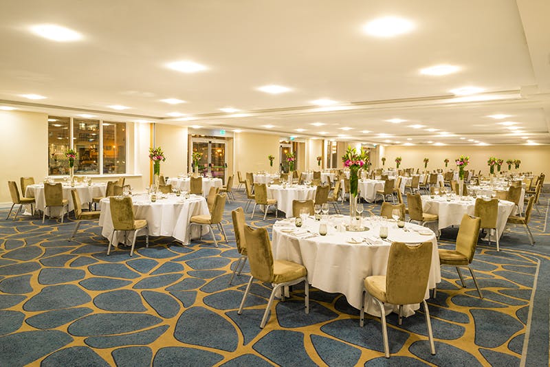 Elegant banquet hall in The Chelsea Harbour Hotel, perfect for corporate events.