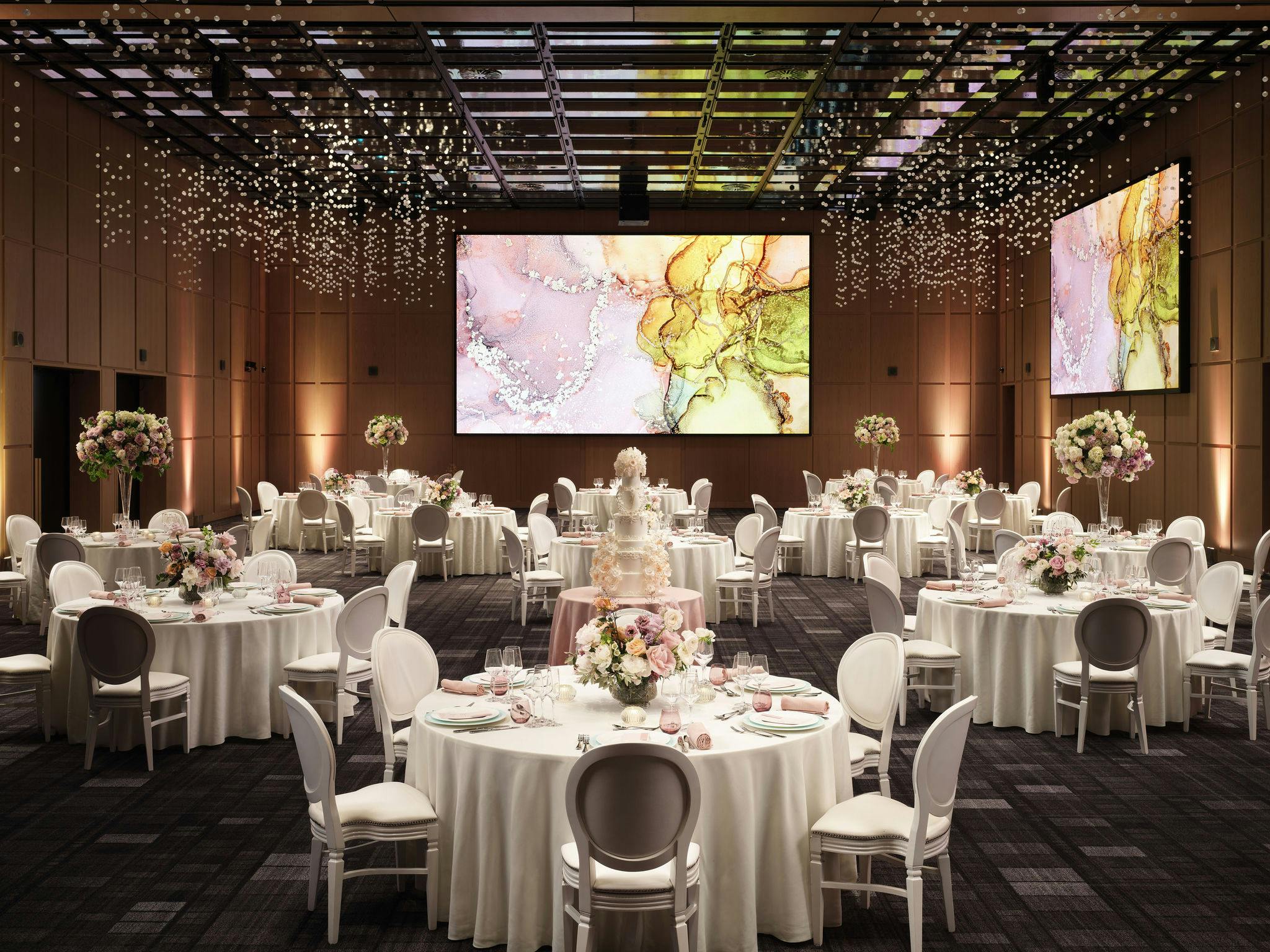 Pacific Ballroom in Pan Pacific London, elegant event space for weddings and corporate events.