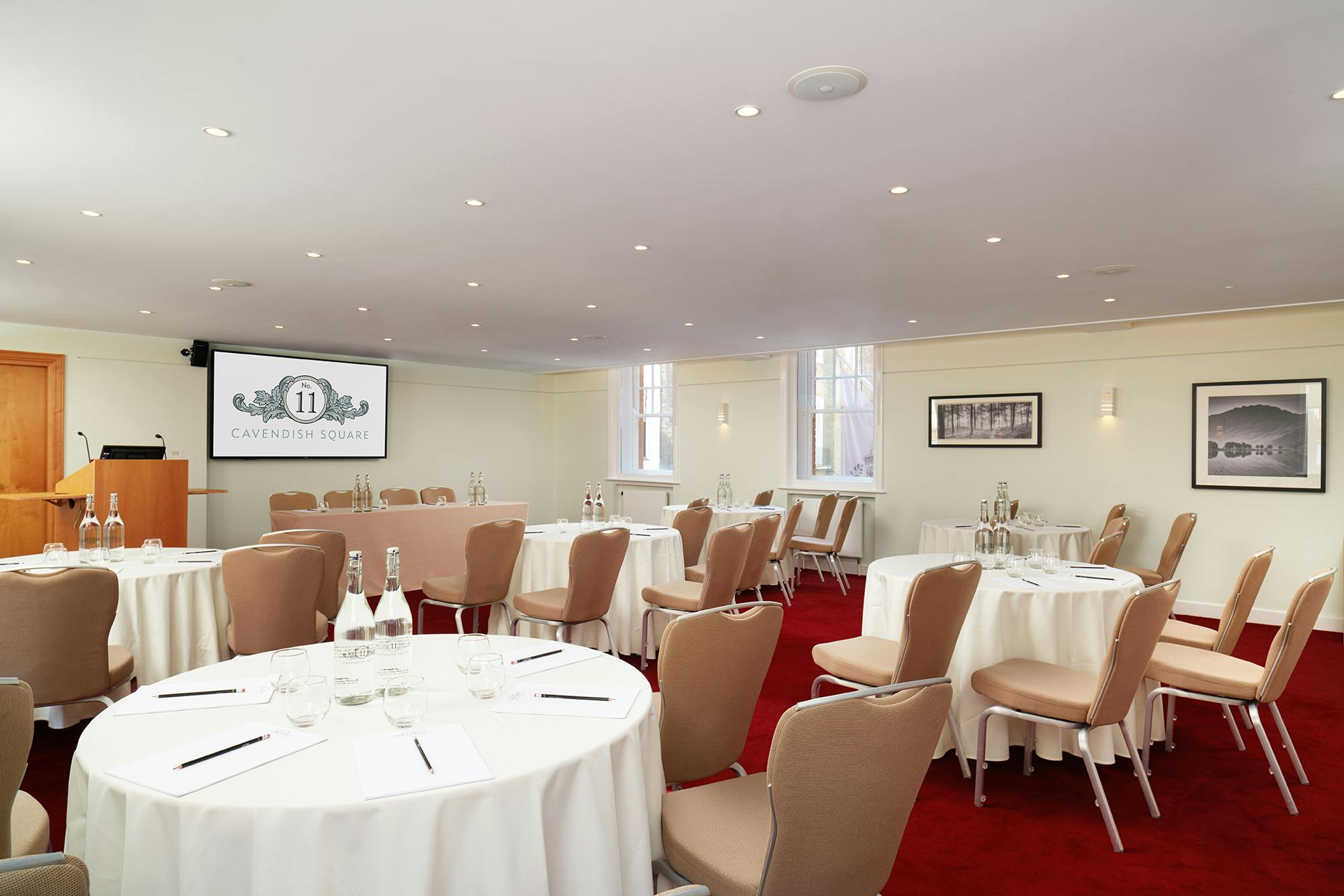 Maxwell Room at No.11 Cavendish Square, elegant meeting space for corporate events.