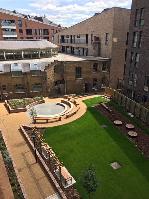 Lecture Hall at Tab Centre with circular seating, ideal for outdoor meetings and events.