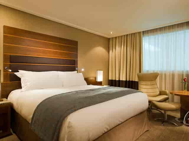 Modern hotel room at Sofitel London Heathrow, perfect for business events and meetings.