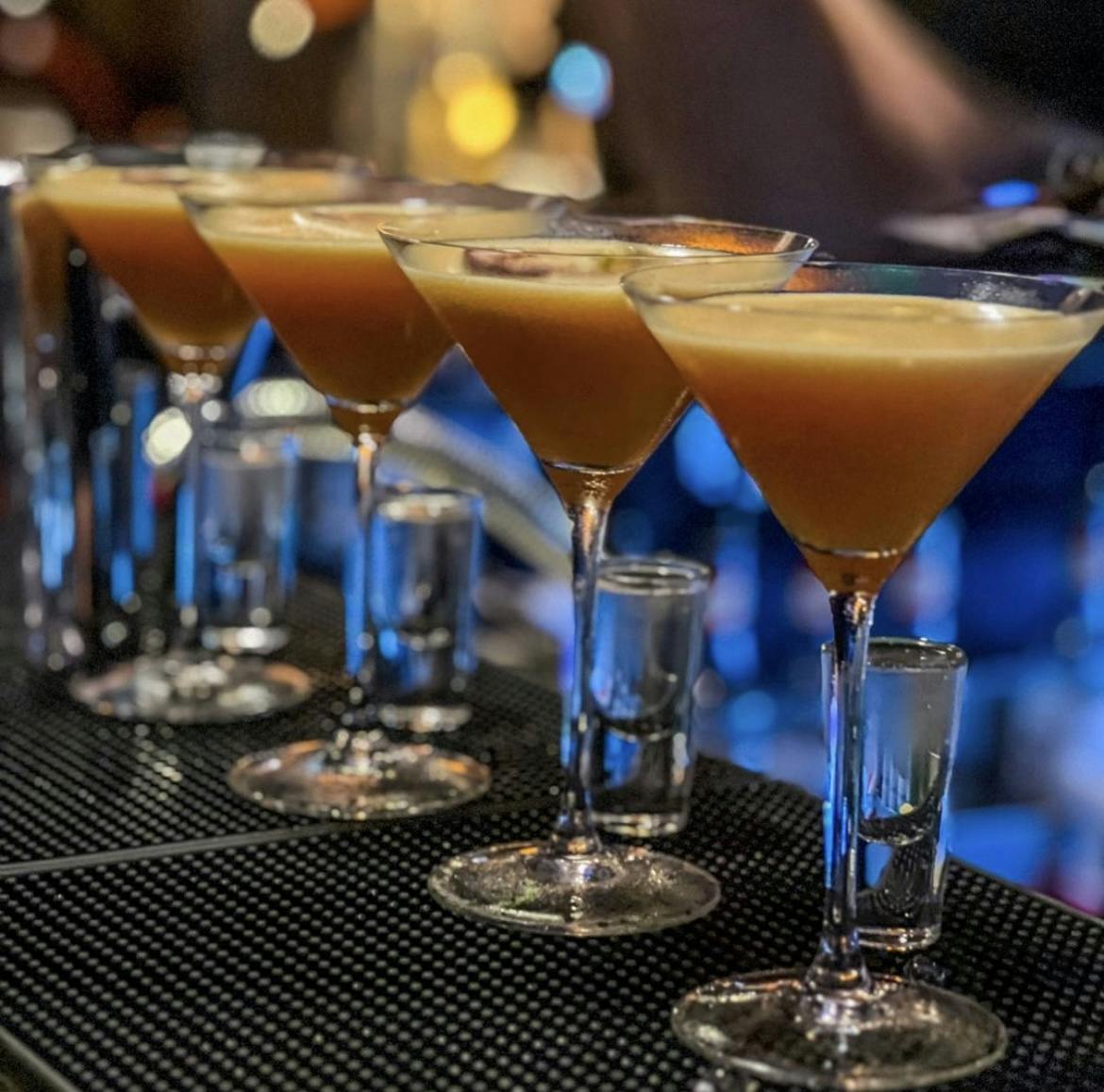 Stylish cocktail display at The Hamlet Vinyl Bar for elegant events and celebrations.