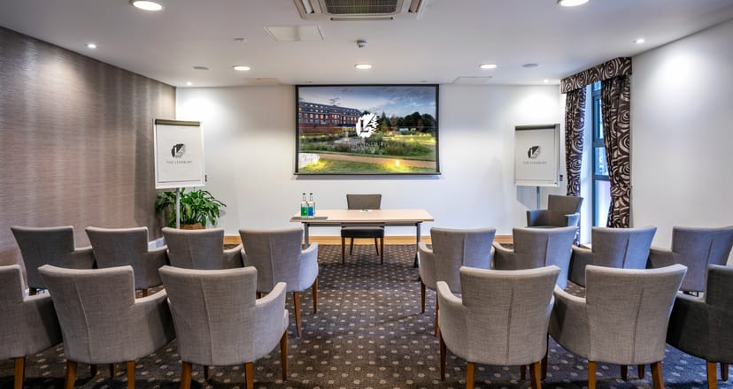 Lloyd Room at The Lensbury: bright meeting space for workshops and conferences.