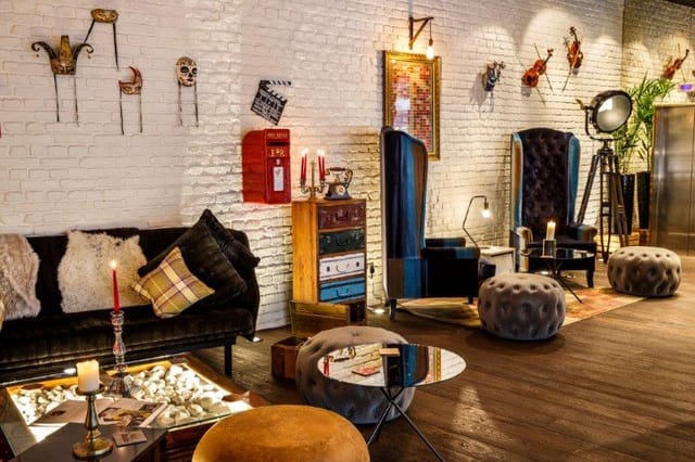 Stylish lounge in Ibis Styles Southwark, ideal for networking events and meetings.