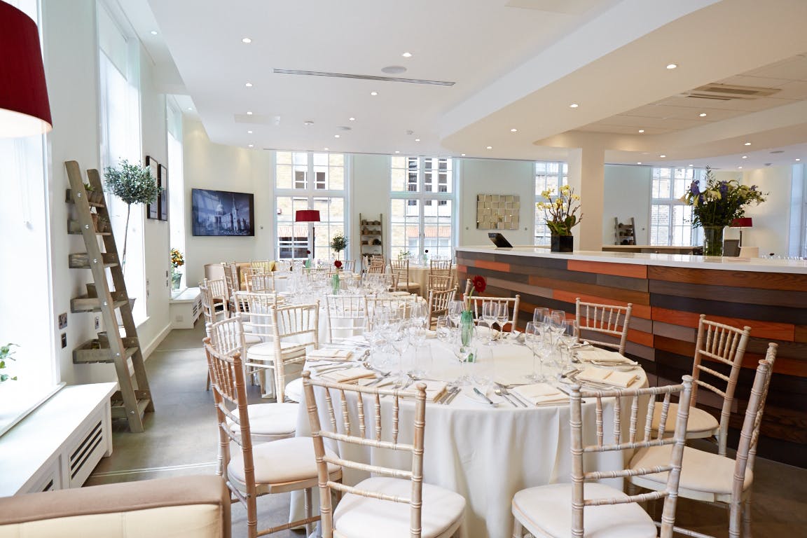 Elegant event space at The Green House, ideal for corporate meetings and gatherings.