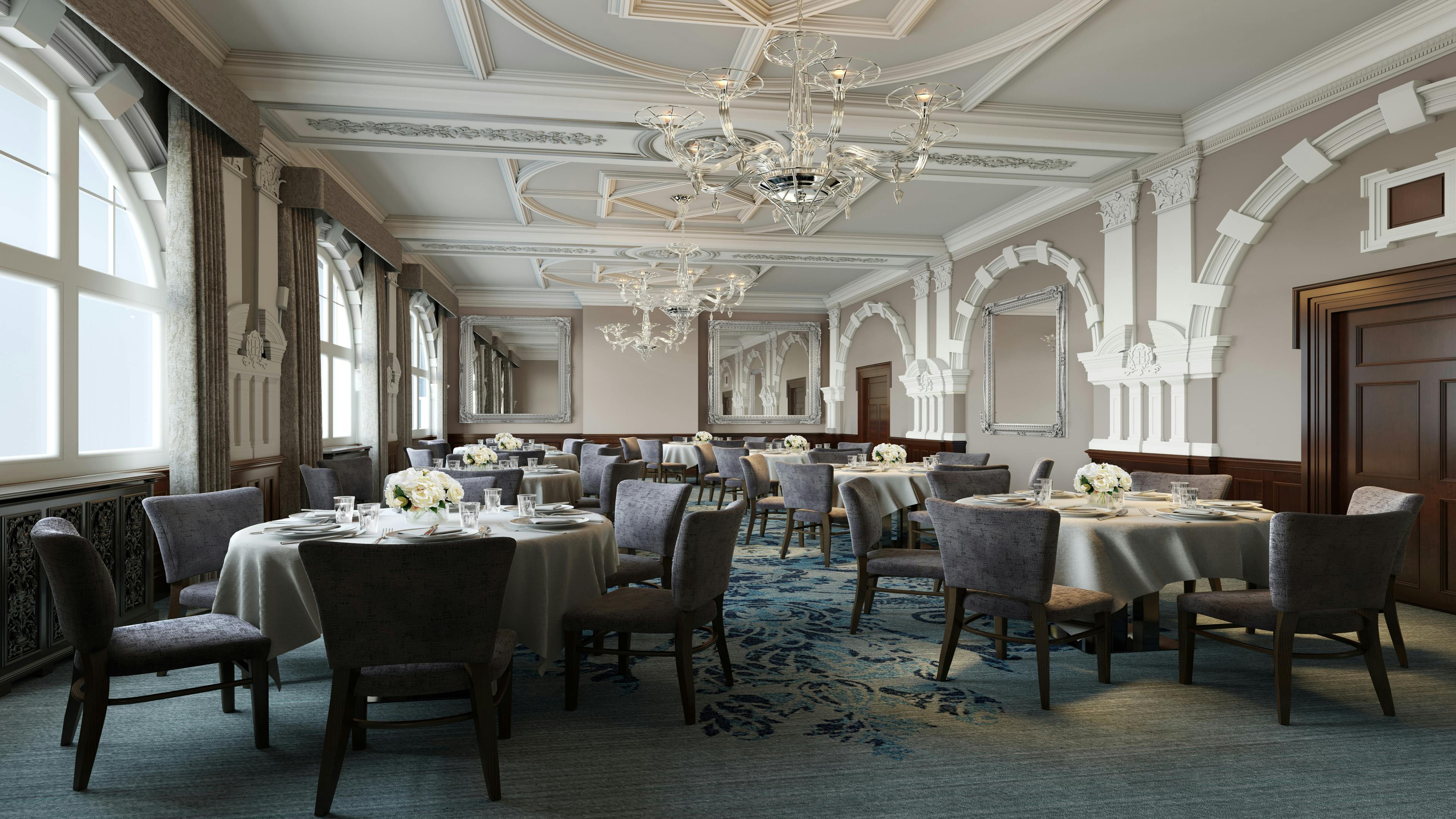Elegant Council Room at Hotel Indigo Durham, perfect for upscale events and meetings.