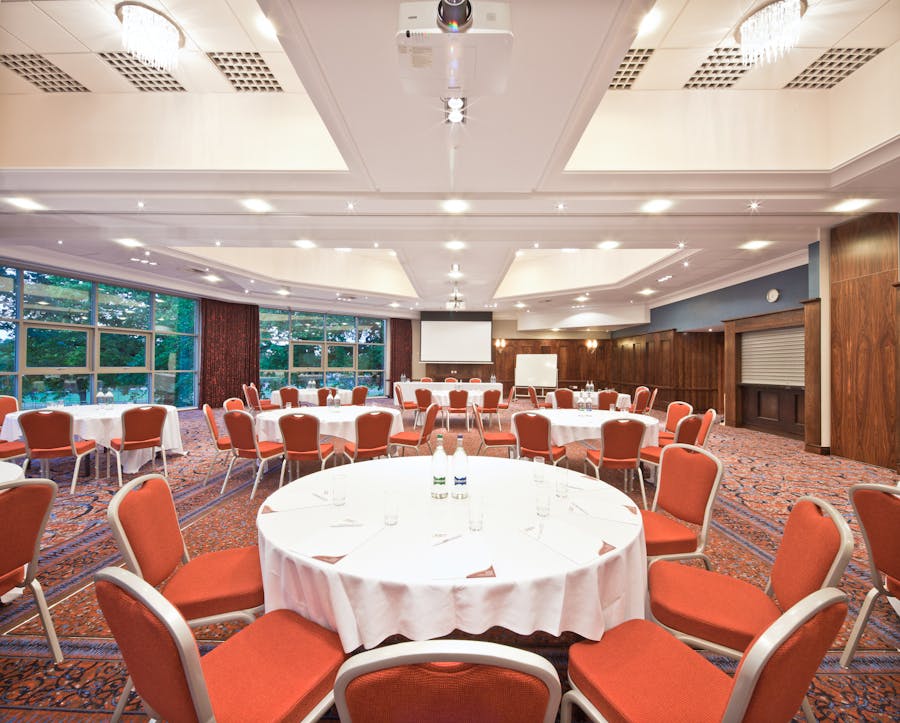 Park View Suite at Drayton Manor Hotel, bright conference room for workshops and networking.