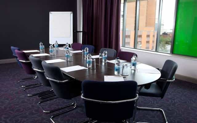 Meeting Room 7 at Clayton Hotel Cardiff with round table, ideal for professional events.