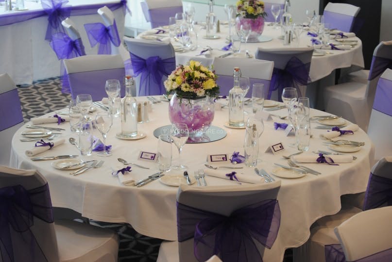 Elegant banquet table in The Laker Suite, perfect for weddings and corporate events.