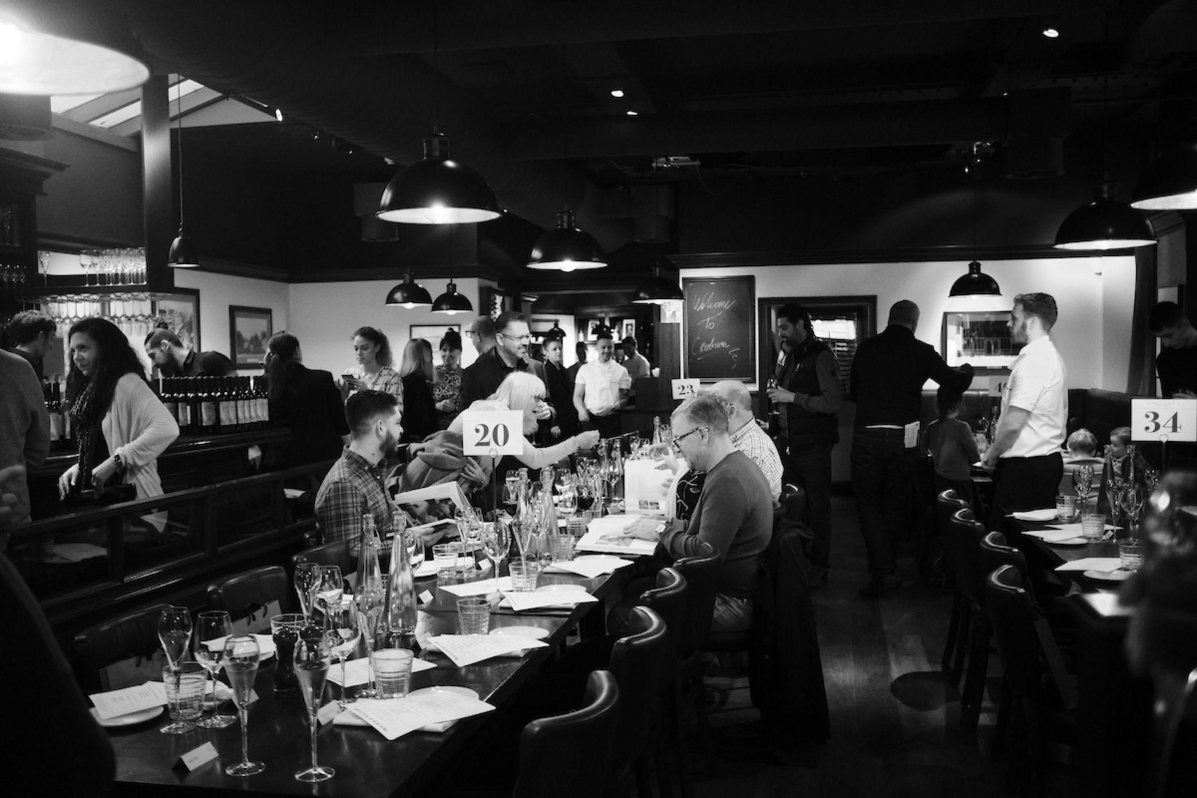 "Full venue in Goodman - Mayfair, ideal for corporate events with structured seating."