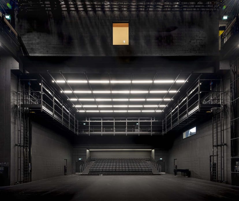 Spacious industrial event venue at English National Ballet, ideal for conferences and performances.