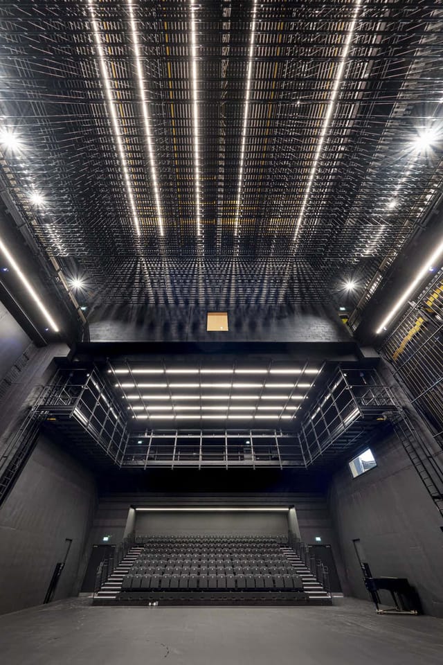 Production Studio at English National Ballet, high ceiling, ideal for events and performances.