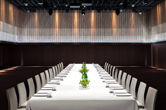Sleek Ballroom A at The Londoner, perfect for corporate meetings and exclusive events.