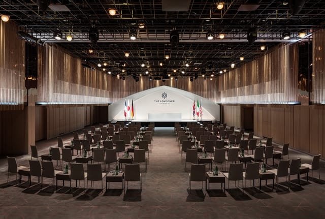 Ballroom A at The Londoner, elegant conference room for corporate events and meetings.