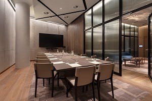 Modern meeting room at Hayward Gallery, perfect for corporate events and presentations.