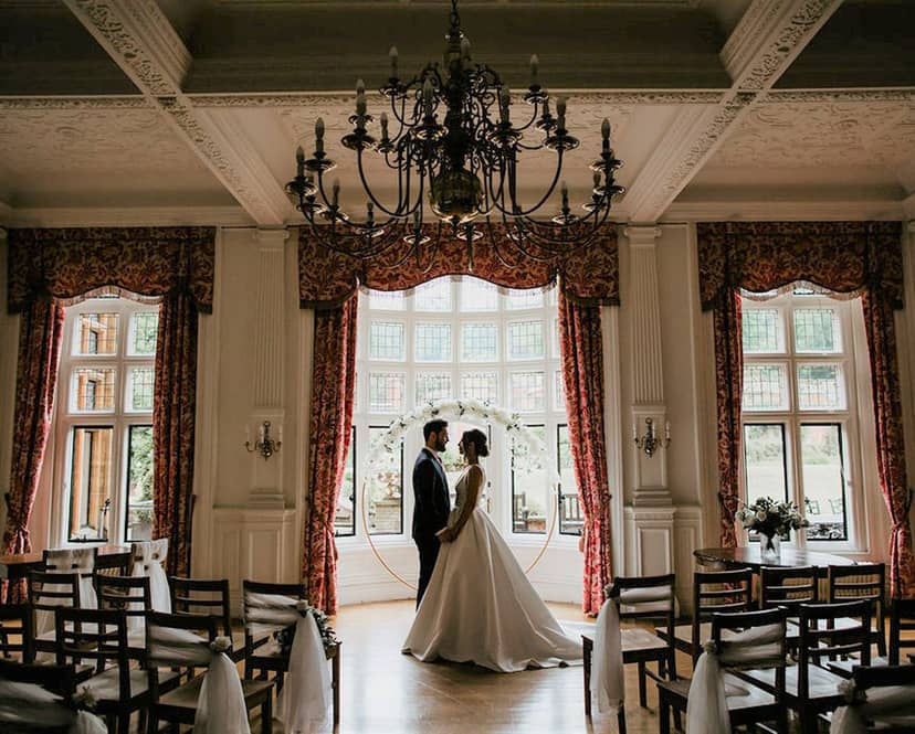 Elegant wedding venue in Marden Park with natural light and floral decor.