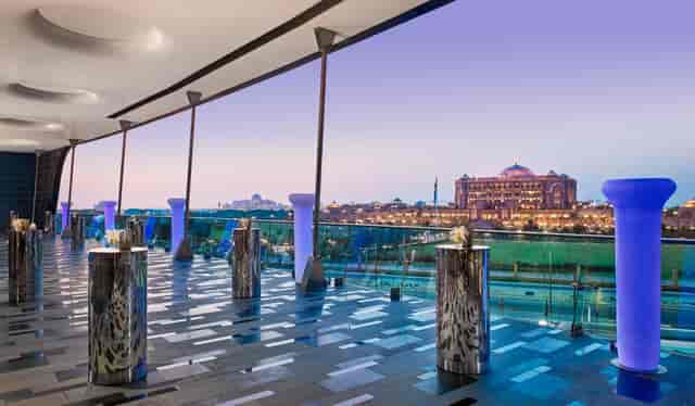 Al Bateen Ballroom at Grand Hyatt Abu Dhabi, elegant event space with skyline views.