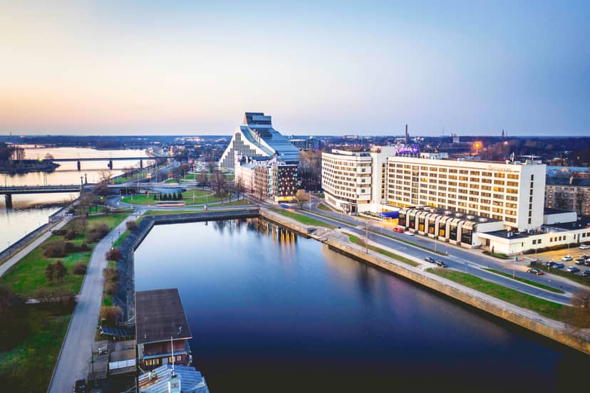 Daugava Ballroom at Radisson Blu, modern venue for events by waterfront.