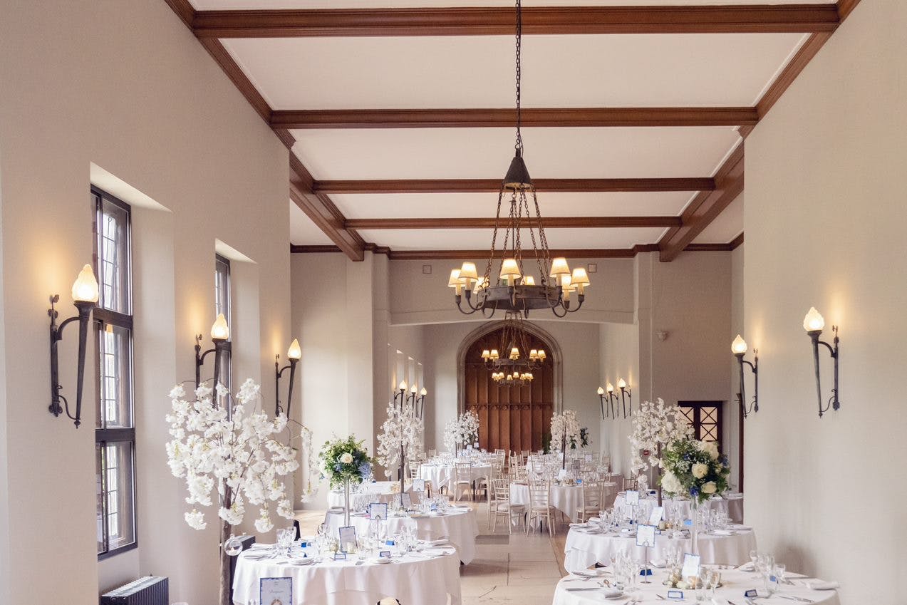 Elegant Repton Hall event space with high ceilings, perfect for weddings and gatherings.