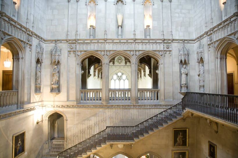 Neo-Gothic stone hall and staircase | Ashridge House, Hertfordshire