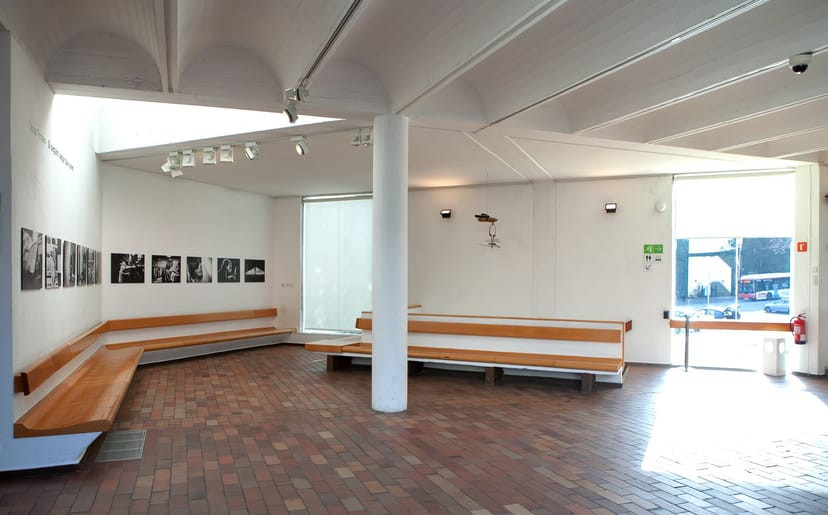 Spacious event space at Fundació Joan Miró, ideal for networking and gatherings.