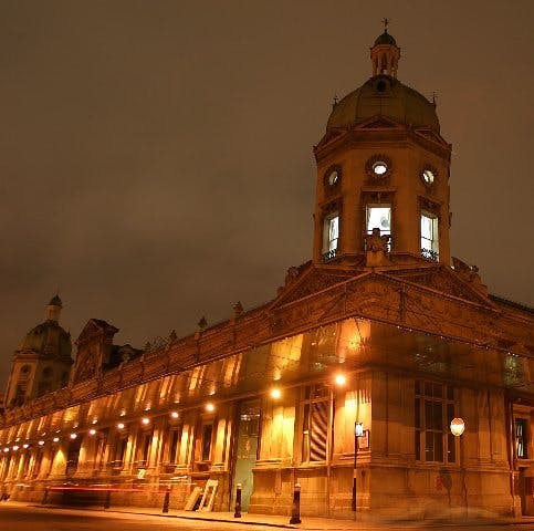 Illuminated Covent Garden venue with tower, ideal for receptions and gala dinners.