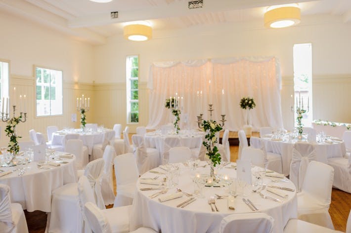 Elegant function room at Dukes Meadows Golf, perfect for weddings and formal events.