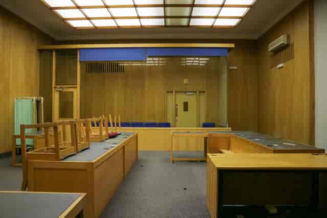 Camberwell Green Magistrate's court with wooden paneling for events and legal workshops.