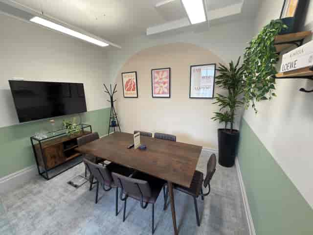 Boutique 1899 Suite boardroom at The Leeming Building for client meetings and strategy sessions.