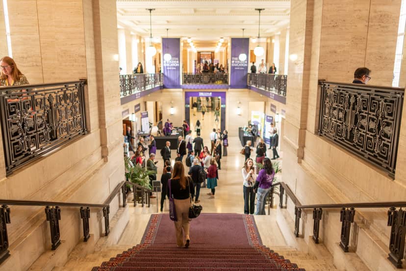 Senate House Crush Hall: elegant atrium, corporate event, academic reception