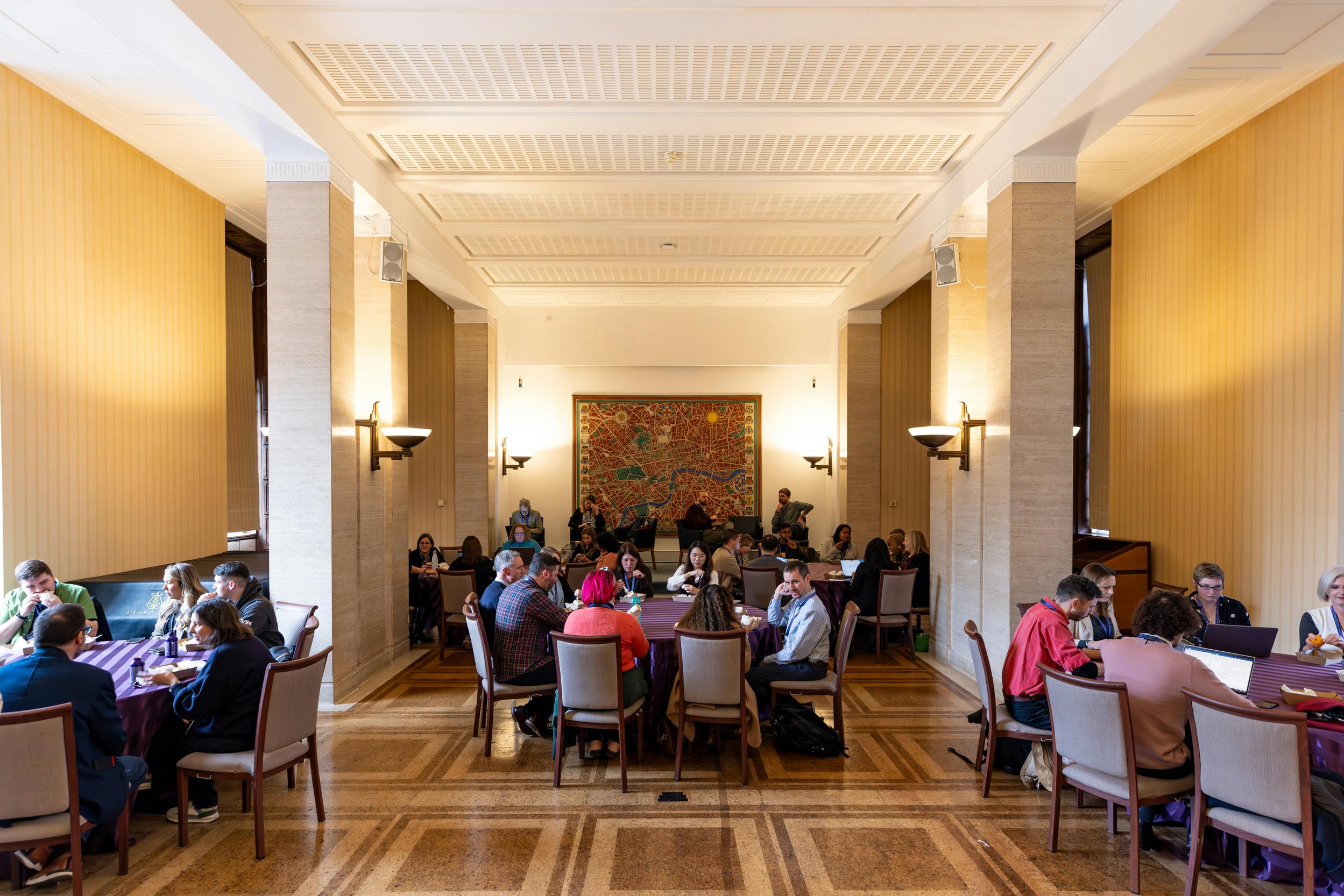 Chancellor's Hall at University of London, elegant meeting space for productive events.