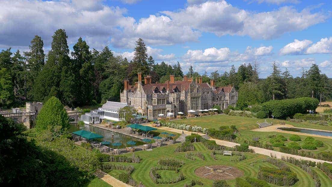 Kings in Rhinefield House Hotel, historic estate with lush gardens for upscale events.