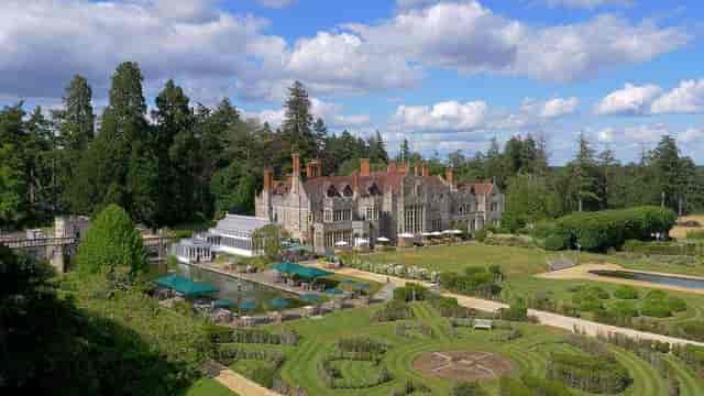 Kings in Rhinefield House Hotel, historic estate with lush gardens for upscale events.