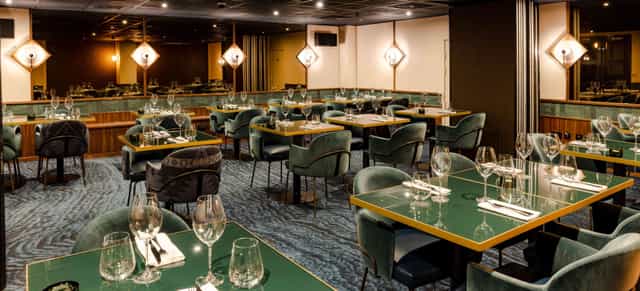 Private dining room at Gaucho City with velvet seating, ideal for board dinners and VIP events.