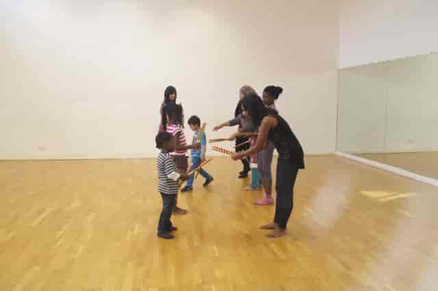 Dance studio in Oxford House, spacious for team-building and creative workshops.