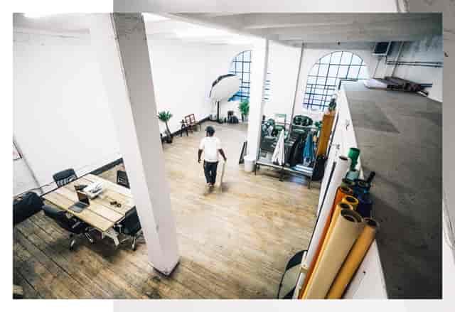 Woolwich Warehouse industrial flex space for creative workshops and event venue rentals.