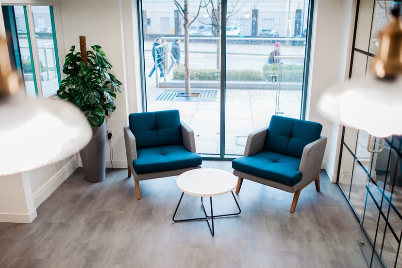 Modern lounge area at Areaworks Colindale, perfect for networking events and meetings.