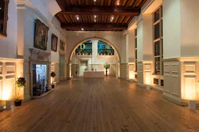 Main Hall & Education Centre, elegant venue with high ceilings for events and meetings.