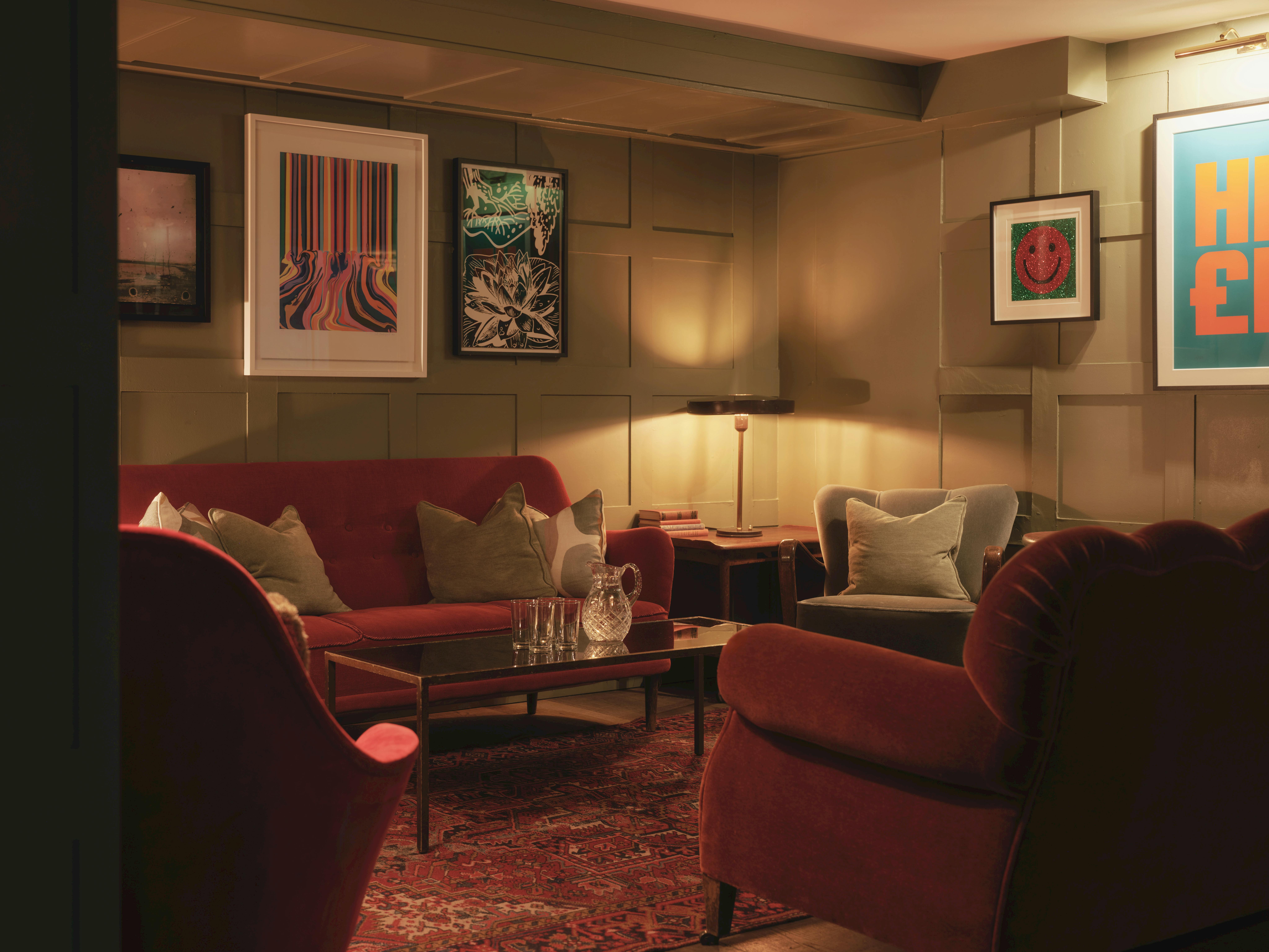 Stylish lounge at High Road House, perfect for networking events and casual meetings.