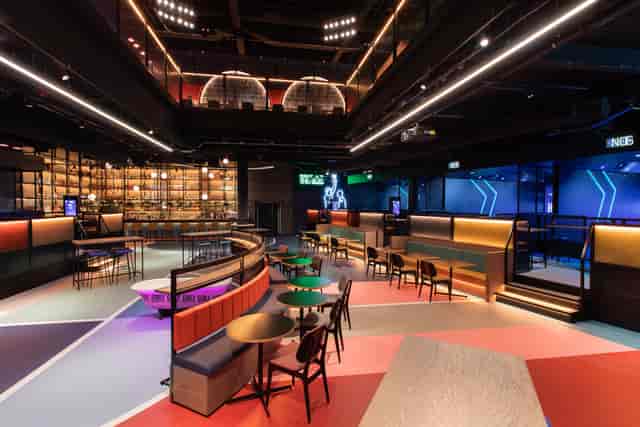Modern event space at TOCA Social, ideal for corporate functions and private parties.