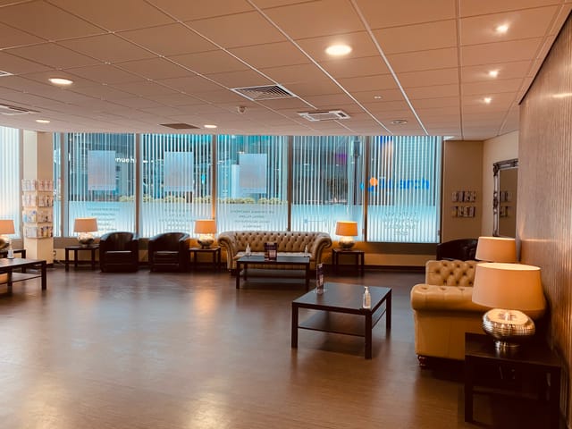 Lounge area for hire at Pall Mall Medical, perfect for networking and relaxation events.
