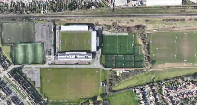 The Hive London sports complex with soccer fields for tournaments and events.