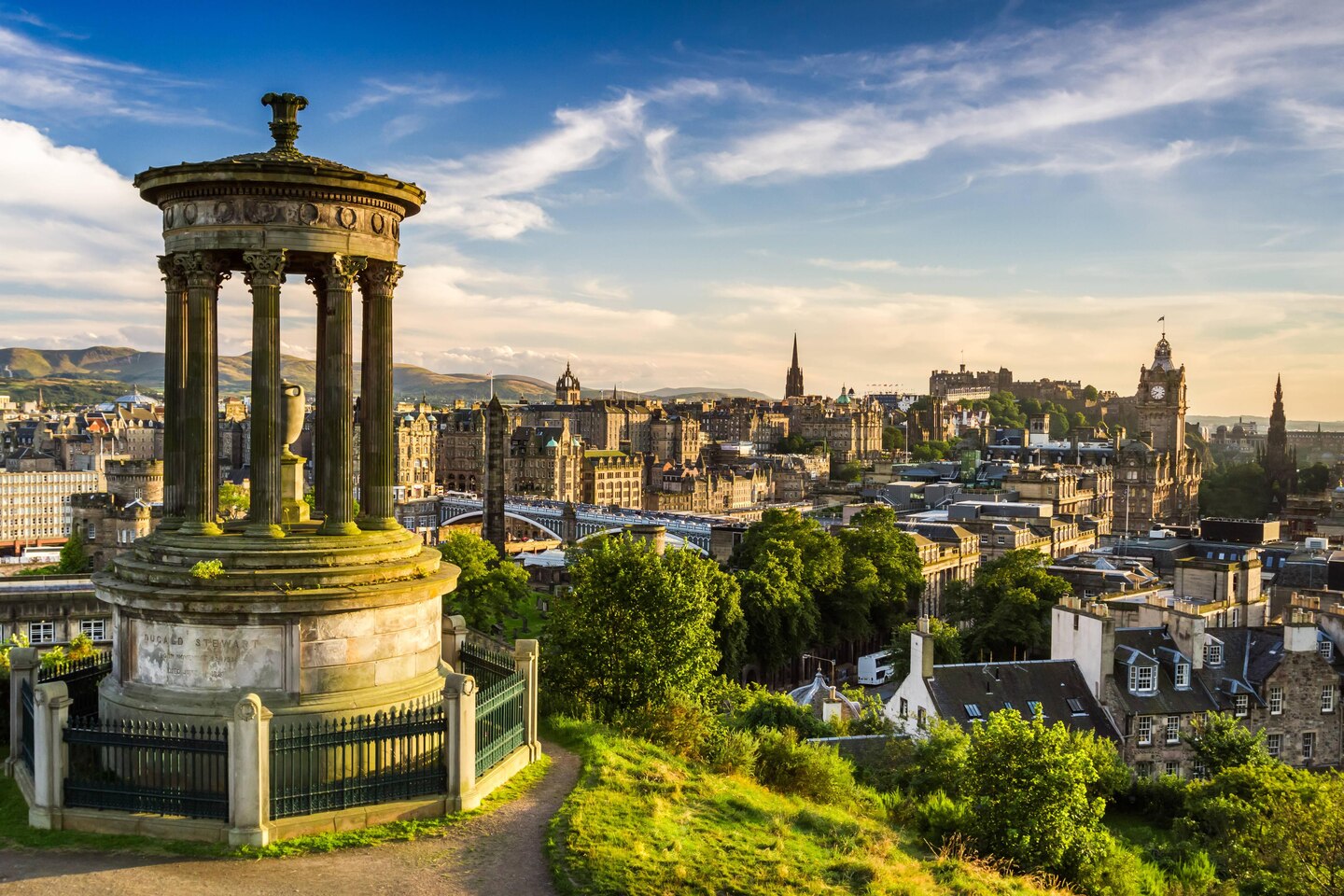 Stevenson Room view of Dugald Stewart Monument, ideal for Edinburgh events and weddings. - Banner