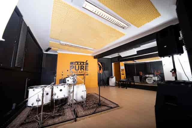 Whole Venue at Pure Rehearsal Studios, soundproof space for music events and workshops.