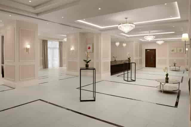 Monarch Suite at Fairmont Windsor Park: elegant event space with chandeliers for gatherings.