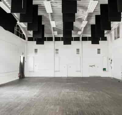 Industrial event venue with high ceilings for brand activations and bespoke corporate events.